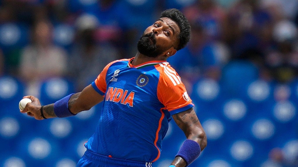 Hardik Pandya helped India win ICC T20 World Cup 2024 with his bowling heroics in the final against South Africa. - AP/Ramon Espinosa